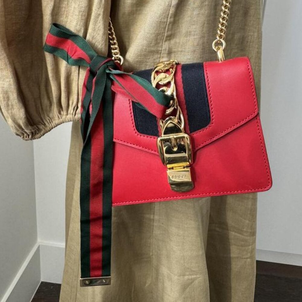 Gucci Red Chain Bag